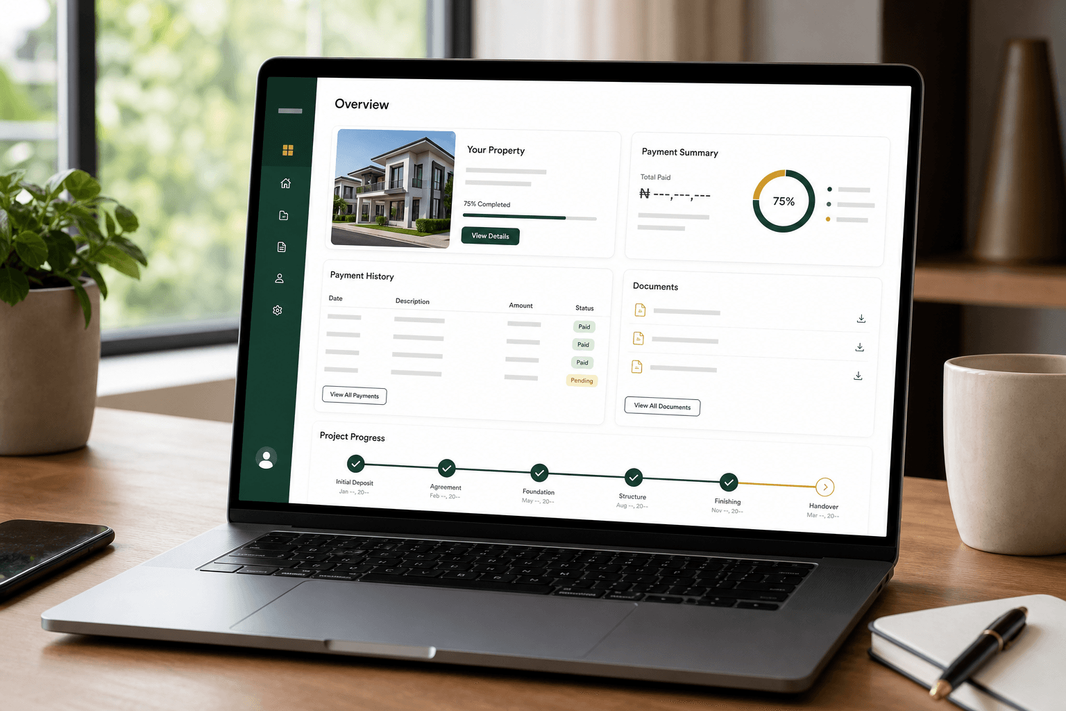 Client portal dashboard preview